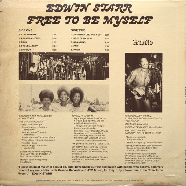Edwin Starr - Free To Be Myself