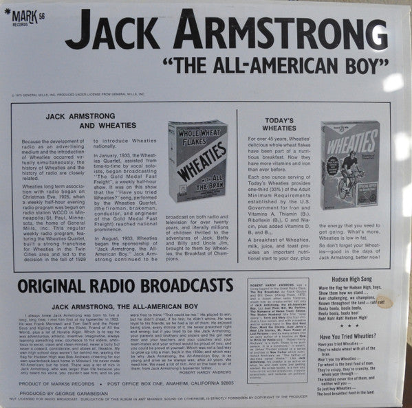 Wheaties Presents Jack Armstrong The All American Boy