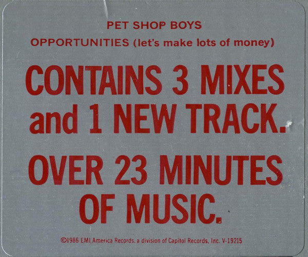 Pet Shop Boys - Opportunities (Let's Make Lots Of Money)
