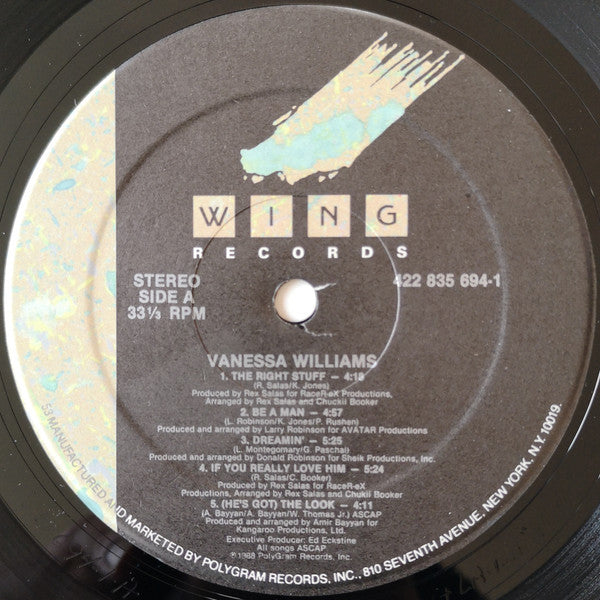 The Right Stuff by Vanessa Williams – Record Selector