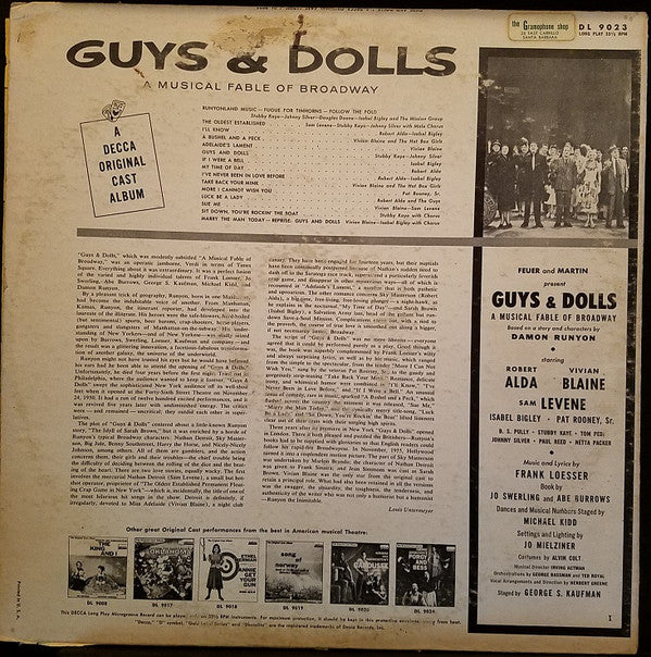 Guys & Dolls - A Musical Fable Of Broadway