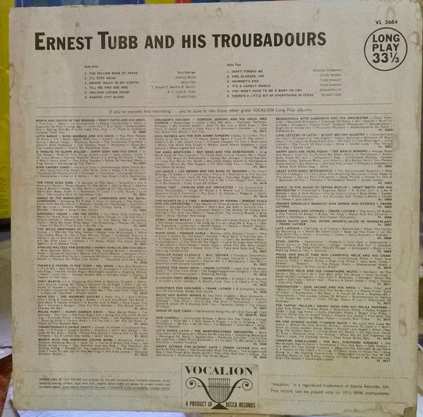 Ernest Tubb And His Texas Troubadours