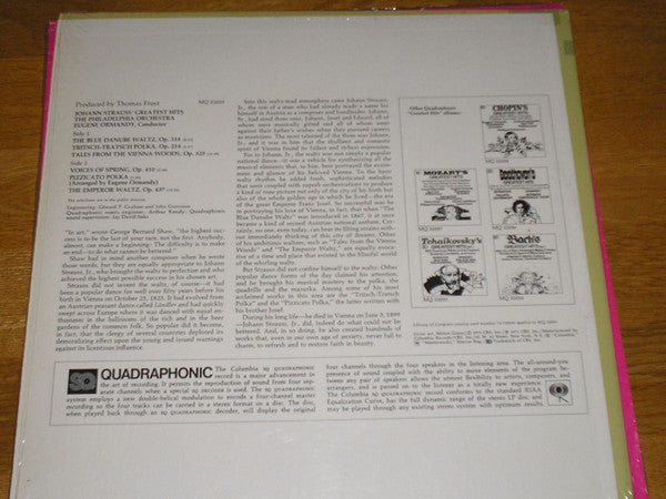 Johann Strauss Jr. - Philadelphia Orchestra, The, Eugene Ormandy - Johann Strauss' Greatest Hits