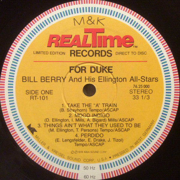 Bill Berry And His Ellington Allstars - For Duke