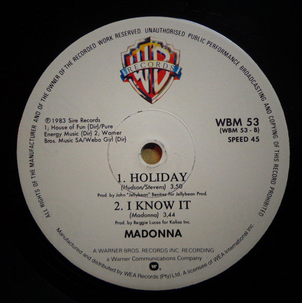 Madonna - Holiday / I Know It