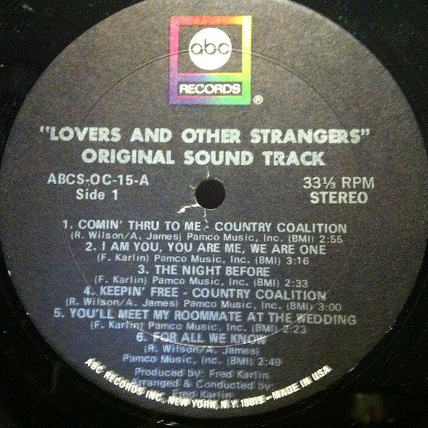 Lovers And Other Strangers