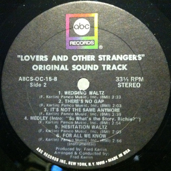 Lovers And Other Strangers