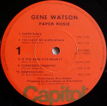 Gene Watson - Paper Rosie