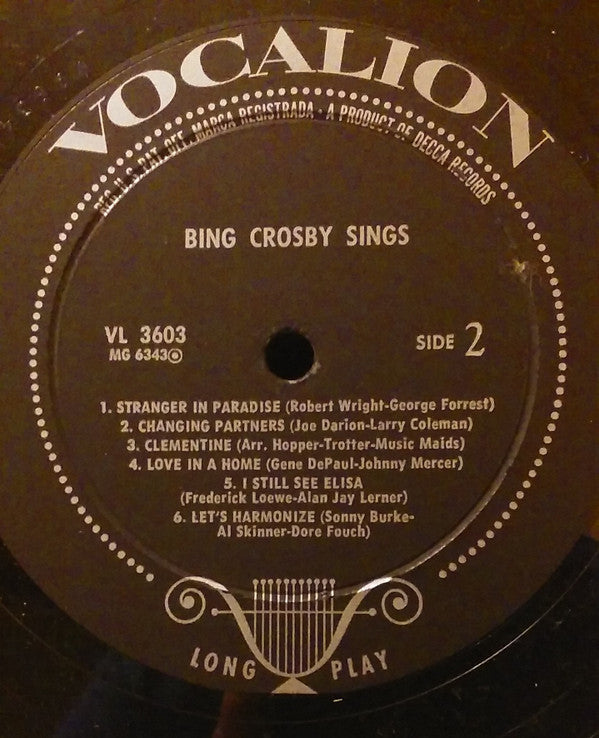 Bing Crosby Sings