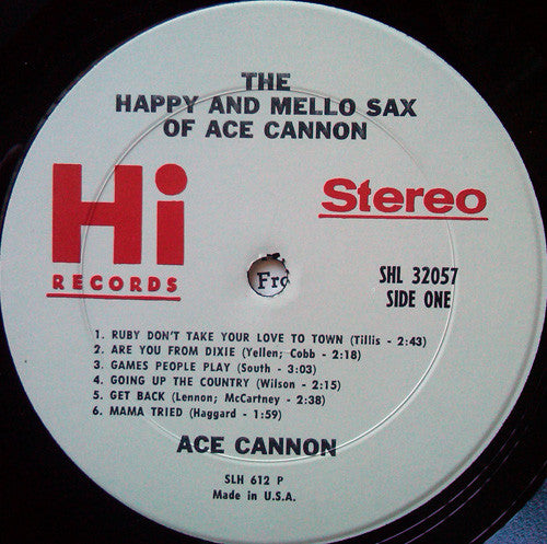 The Happy And Mello Sax Of Ace Cannon