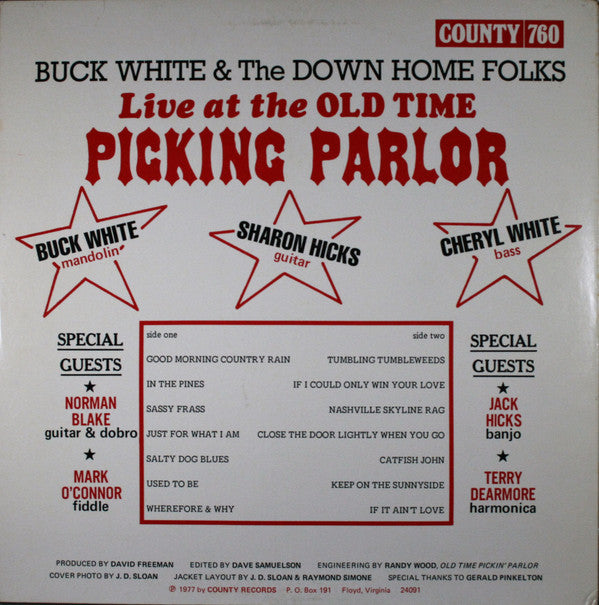 Buck White & The Down Home Folks - In Person (At Randy Wood's Old Time Picking Parlor)