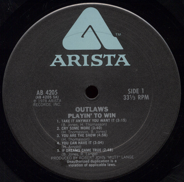 Outlaws - Playin' To Win