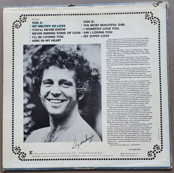 Bobby Vinton - Melodies Of Love