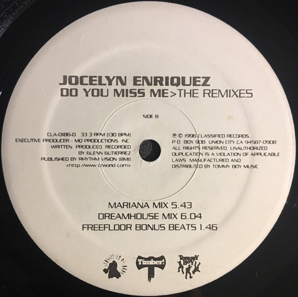 Jocelyn Enriquez - Do You Miss Me > The Remixes