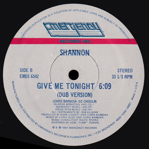 Shannon - Give Me Tonight