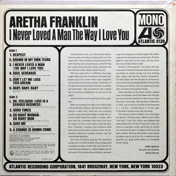 Aretha Franklin - I Never Loved A Man The Way I Love You