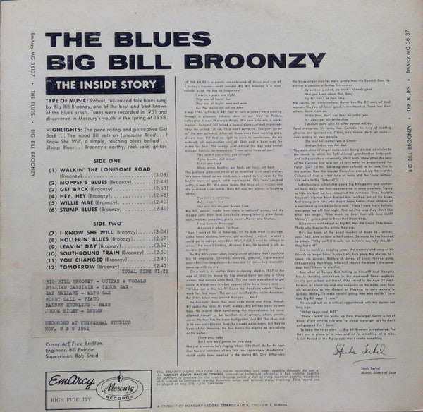 Big Bill Broonzy - The Blues