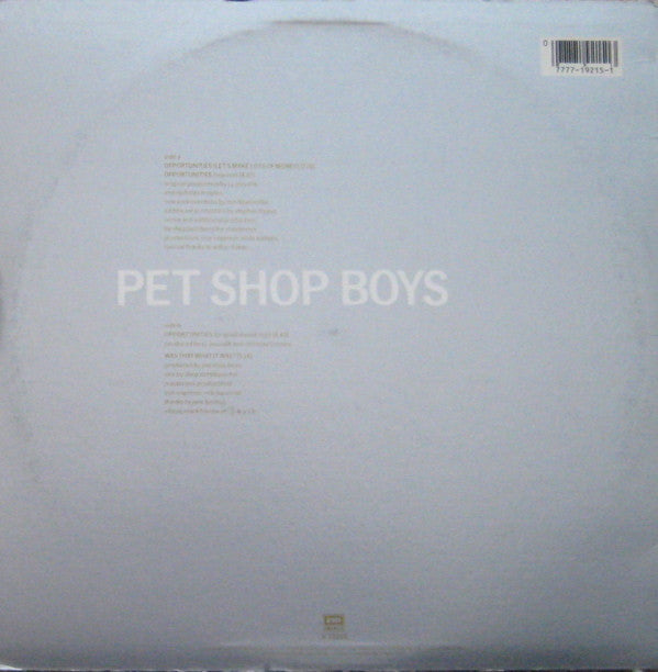 Pet Shop Boys - Opportunities (Let's Make Lots Of Money)