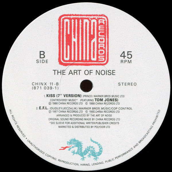 Art Of Noise, The Featuring Tom Jones - Kiss
