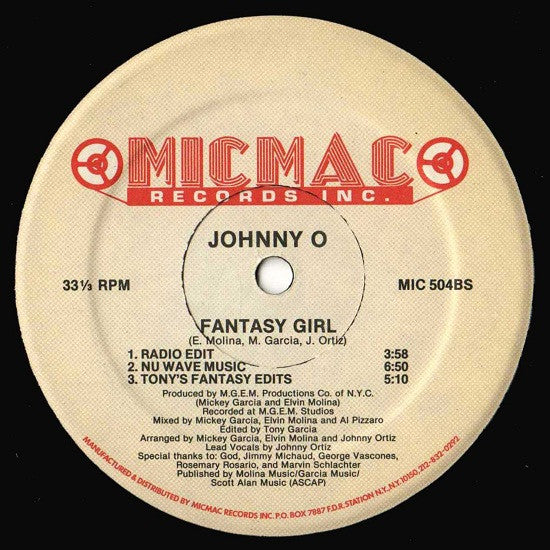 Johnny O - Fantasy Girl
