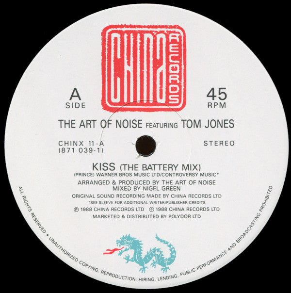 Art Of Noise, The Featuring Tom Jones - Kiss